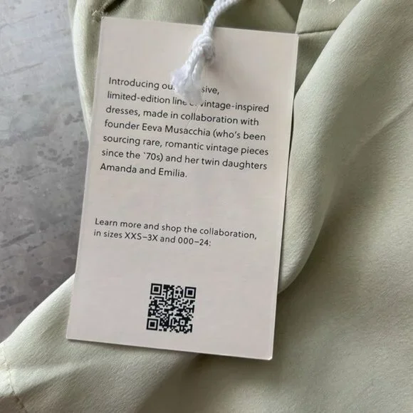 J Crew X Eveliina Vintage Limited Edition Helmi Silk Button Mint Dress - Picture 12 of 15